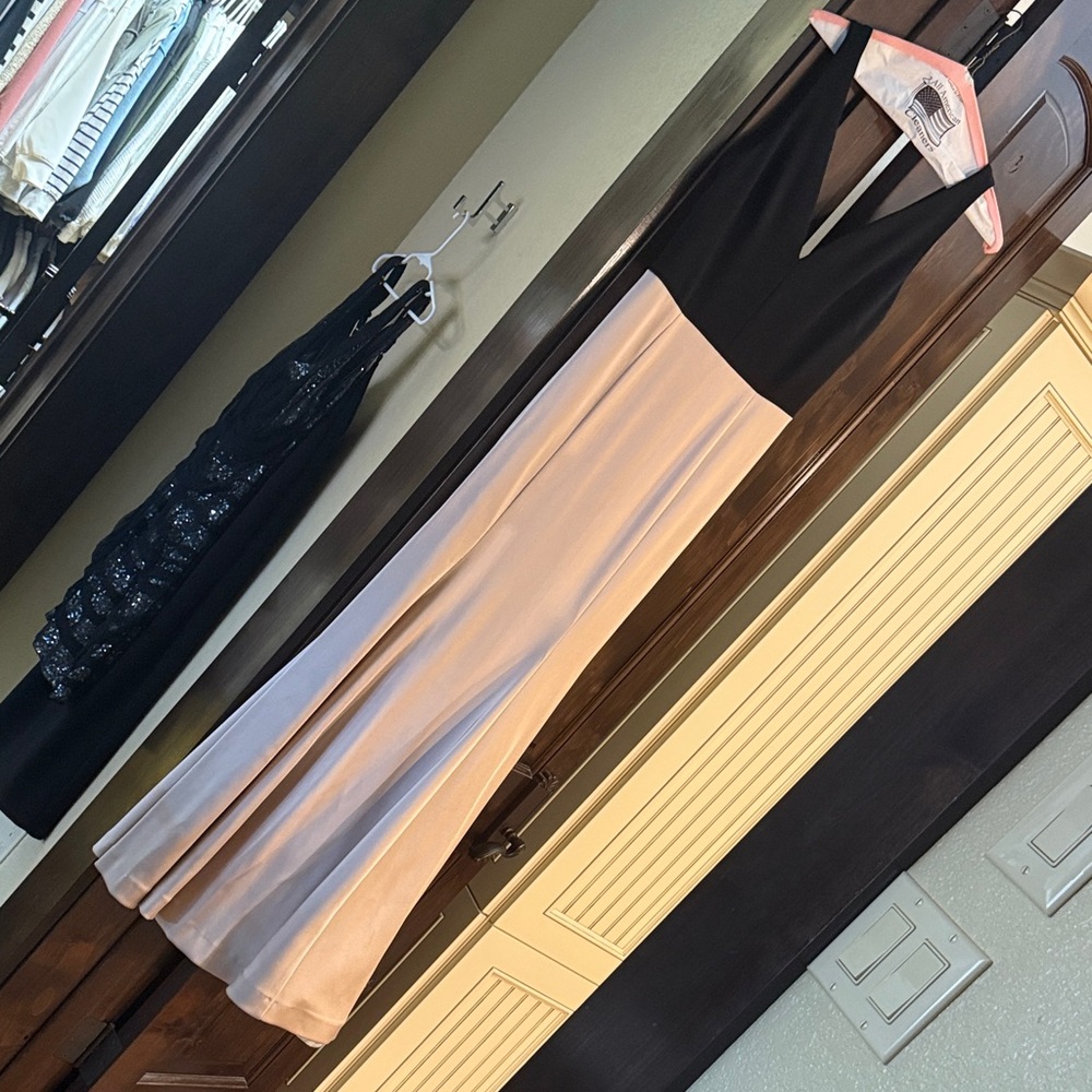 ANTONIO MELANI Black and Cream Wedding Dress